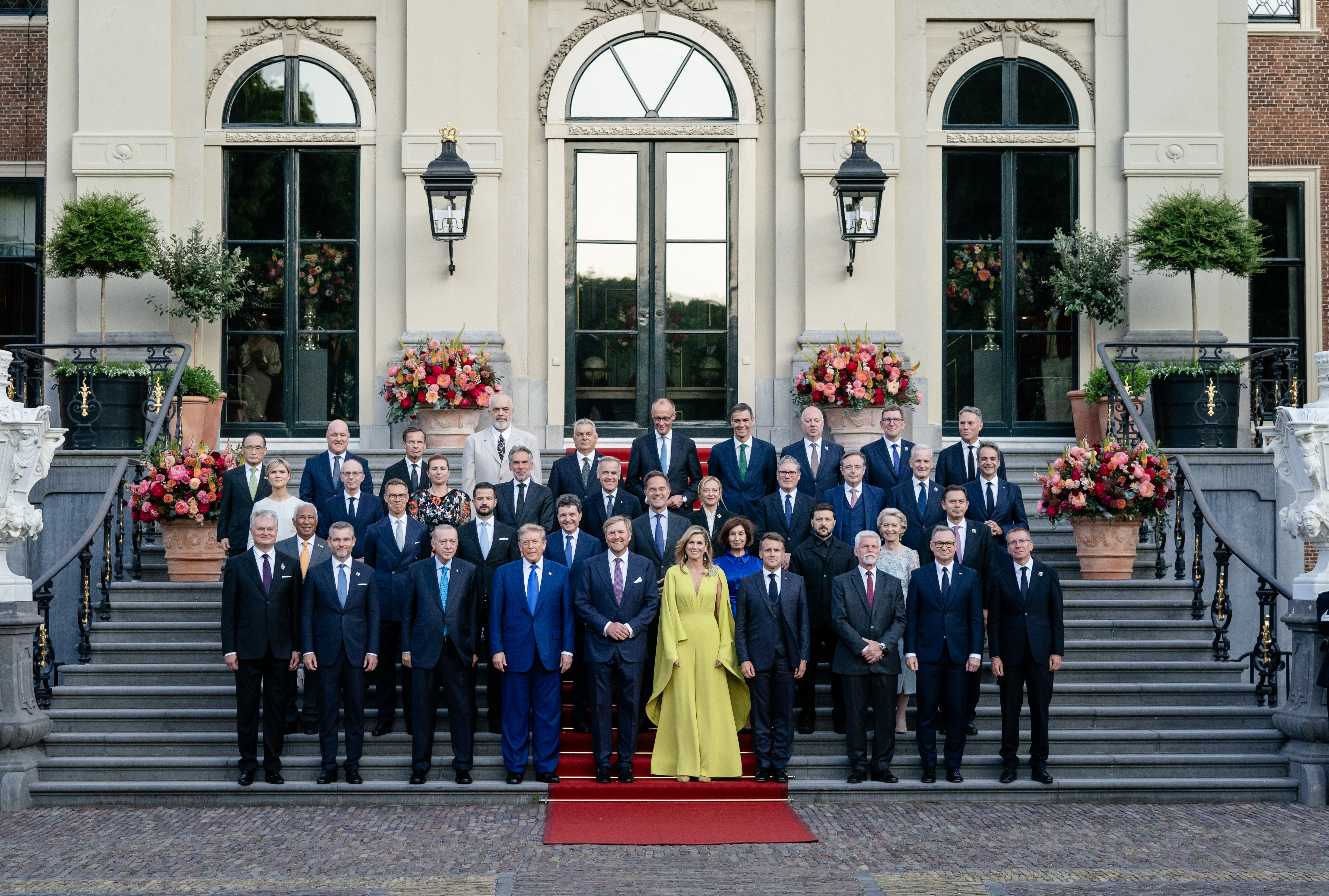 Leaders at NATO 2025 Summit dinner in The Hague